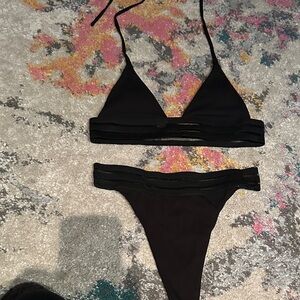 Black Triangle Bikini Set
